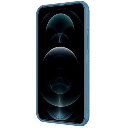 Nillkin Cyclops Case patvarus dėklas su fotoaparato dangteliu ir sulankstomu stovu iPhone 13 Pro Max mėlynai