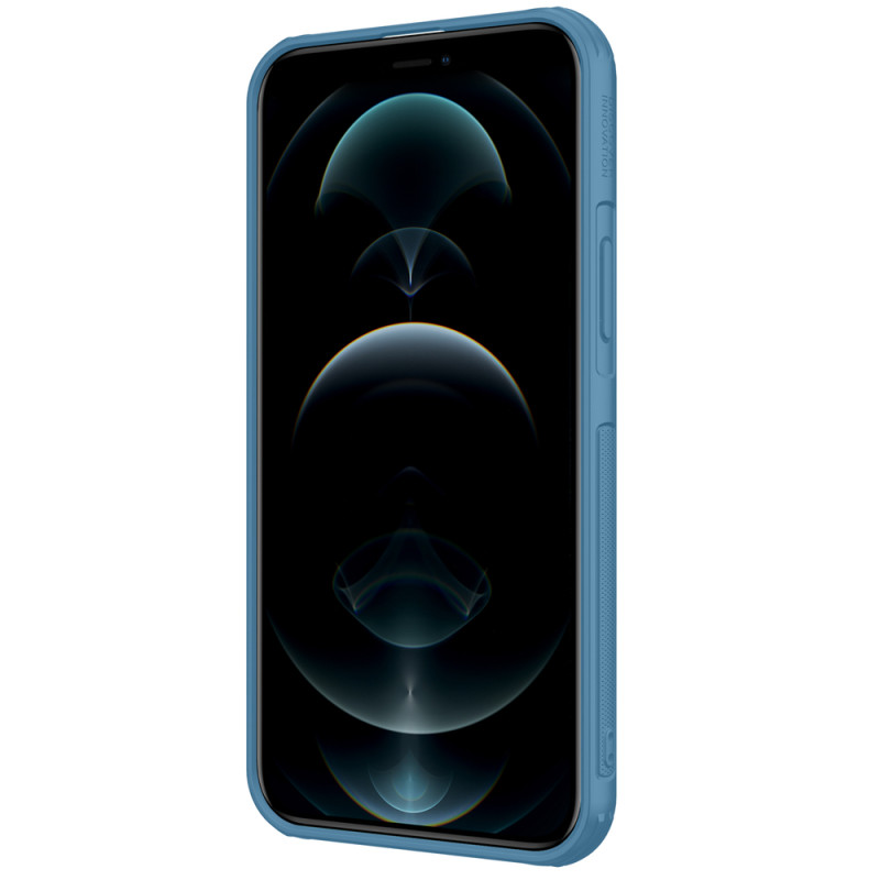 Nillkin Cyclops Case patvarus dėklas su fotoaparato dangteliu ir sulankstomu stovu iPhone 13 Pro Max mėlynai
