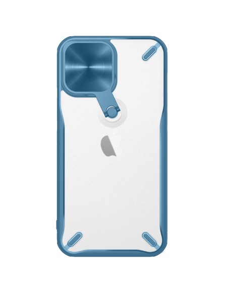 Nillkin Cyclops Case patvarus dėklas su fotoaparato dangteliu ir sulankstomu stovu iPhone 13 Pro Max mėlynai Nillkin Cyclops Case patvarus dėklas su fotoaparato dangteliu ir sulankstomu stovu iPhone 13 Pro Max mėlynai