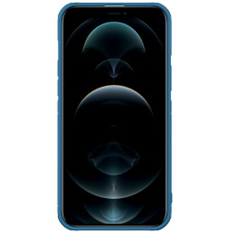 Nillkin Cyclops Case patvarus dėklas su fotoaparato dangteliu ir sulankstomu stovu iPhone 13 Pro Max mėlynai