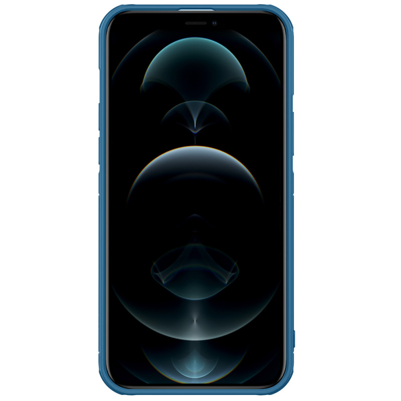 Nillkin Cyclops Case patvarus dėklas su fotoaparato dangteliu ir sulankstomu stovu iPhone 13 Pro Max mėlynai