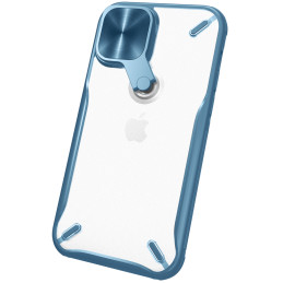 Nillkin Cyclops Case patvarus dėklas su fotoaparato dangteliu ir sulankstomu stovu iPhone 13 Pro Max mėlynai