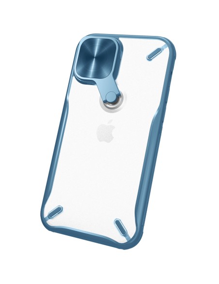 Nillkin Cyclops Case patvarus dėklas su fotoaparato dangteliu ir sulankstomu stovu iPhone 13 Pro Max mėlynai Nillkin Cyclops Case patvarus dėklas su fotoaparato dangteliu ir sulankstomu stovu iPhone 13 Pro Max mėlynai