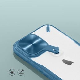 Nillkin Cyclops Case patvarus dėklas su fotoaparato dangteliu ir sulankstomu stovu iPhone 13 Pro Max mėlynai