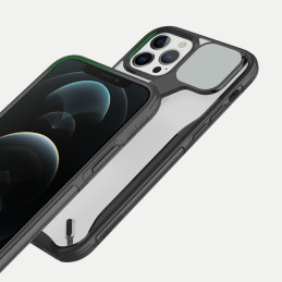 Nillkin Cyclops Case patvarus dėklas su fotoaparato dangteliu ir sulankstomu stovu iPhone 13 Pro Max mėlynai