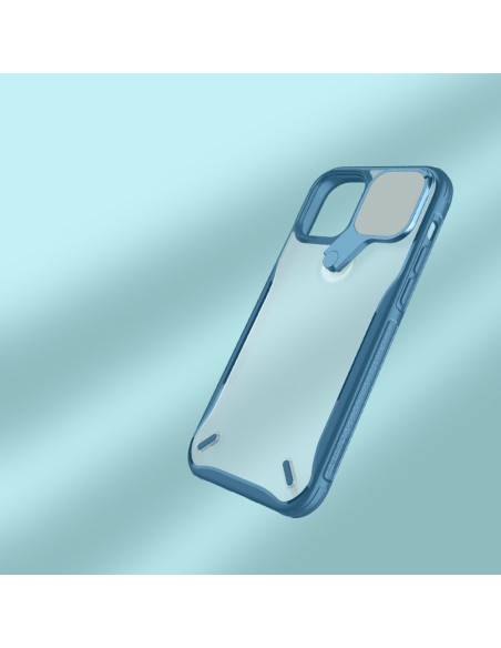 Nillkin Cyclops Case patvarus dėklas su fotoaparato dangteliu ir sulankstomu stovu iPhone 13 Pro Max mėlynai Nillkin Cyclops Case patvarus dėklas su fotoaparato dangteliu ir sulankstomu stovu iPhone 13 Pro Max mėlynai