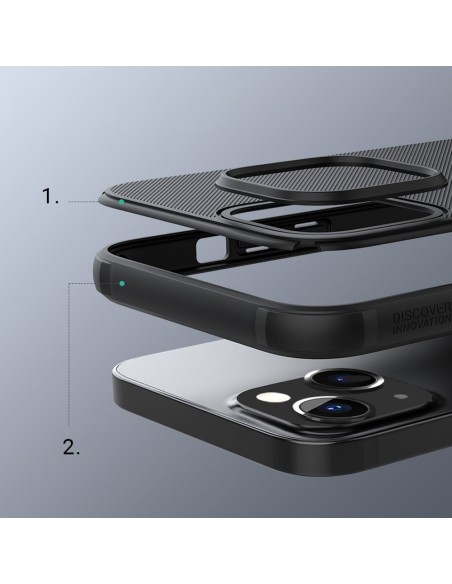 Nillkin Super Frosted Shield sustiprintas dėklas, dangtelis iPhone 13 mini mėlynas