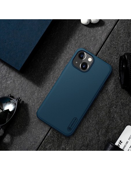 Nillkin Super Frosted Shield sustiprintas dėklas, dangtelis iPhone 13 mini mėlynas