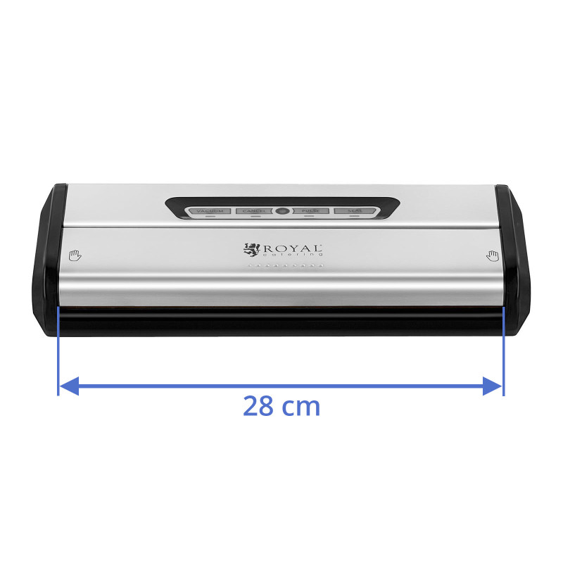 Pakavimo mašinos vakuuminis juostelių sandariklis maisto maišeliams 28cm 175W 230V Royal Catering