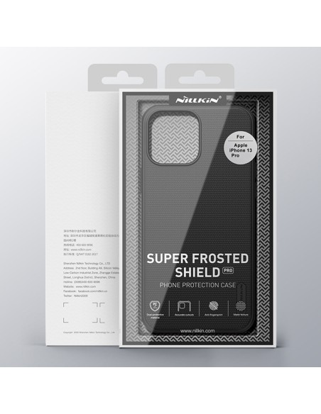 Nillkin Super Frosted Shield sustiprintas dėklas, dangtelis iPhone 13 Pro, juodas Nillkin Super Frosted Shield sustiprintas dėklas, dangtelis iPhone 13 Pro, juodas