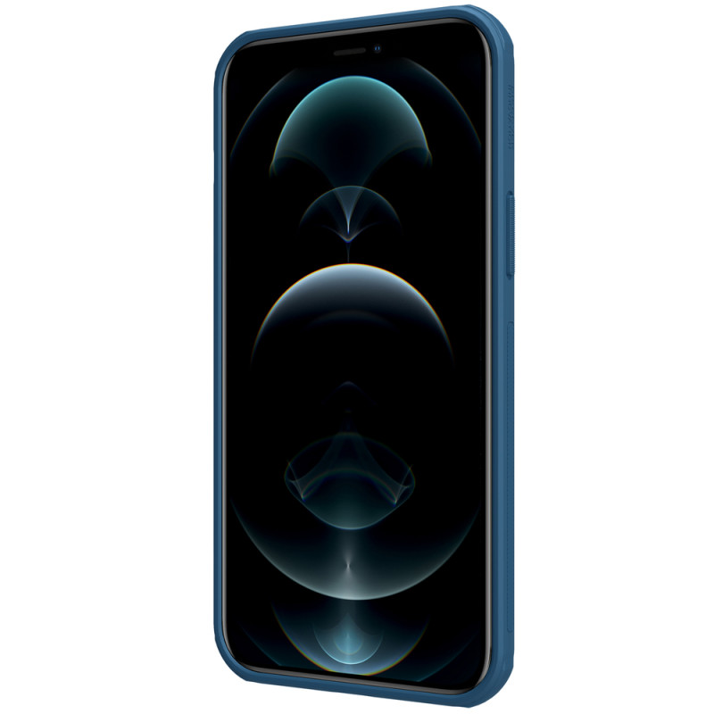 Nillkin Super Frosted Shield sustiprintas dėklas, dangtelis iPhone 13 Pro, mėlynas