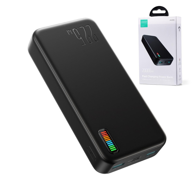 Powerbank 20000mAh Dazzling Series 22,5W juoda