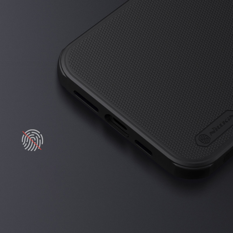 Nillkin Super Frosted Shield sustiprintas dėklo dangtelis iPhone 13 Pro Max juodas