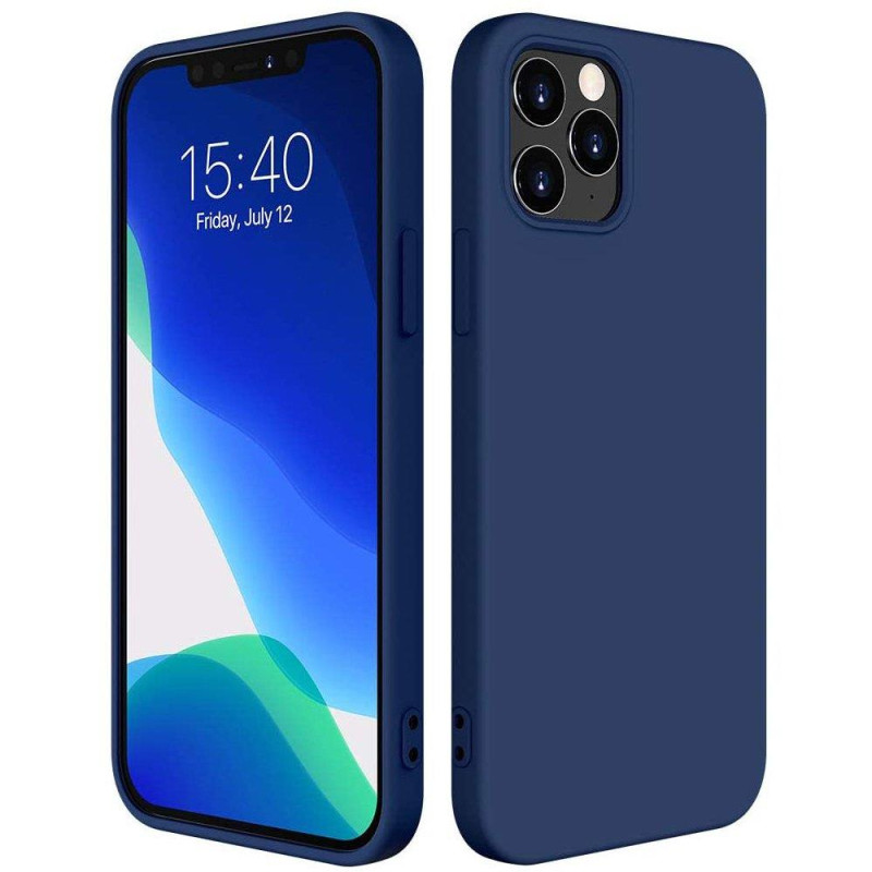 Silicone Case lankstus silikoninis dėklo dangtelis skirtas iPhone 13 Pro mėlynas