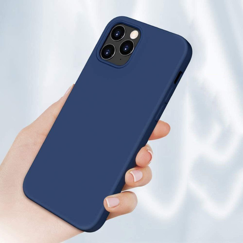 Silicone Case lankstus silikoninis dėklo dangtelis skirtas iPhone 13 Pro mėlynas