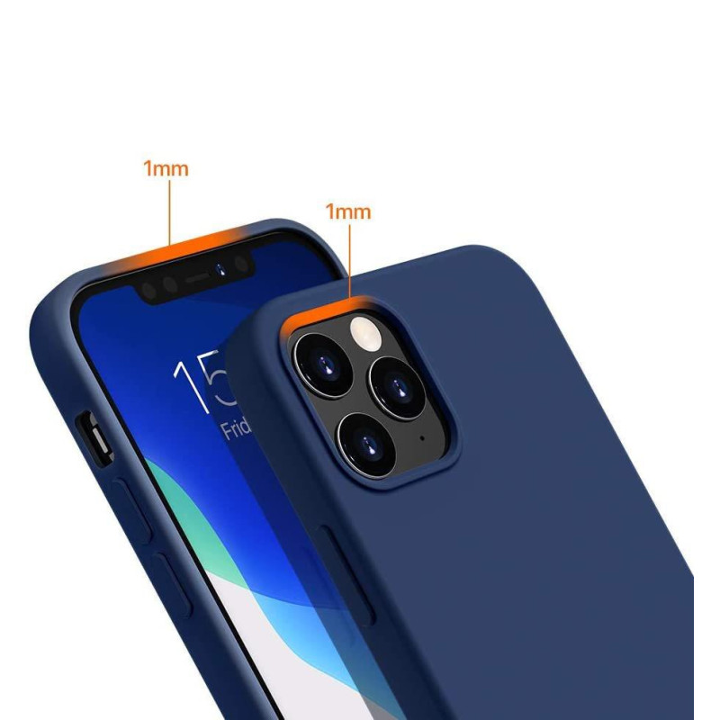 Silicone Case lankstus silikoninis dėklo dangtelis skirtas iPhone 13 Pro mėlynas