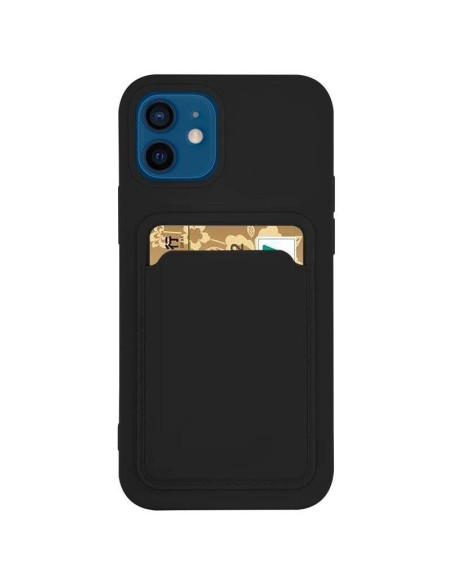 Kortelės dėklas, silikoninis piniginės dėklas su kortelės lizdu dokumentams, skirtas Samsung Galaxy A42 5G Black Kortelės dėklas, silikoninis piniginės dėklas su kortelės lizdu dokumentams, skirtas Samsung Galaxy A42 5G Black