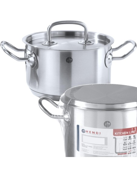 Kitchen Line vidutinis puodas su dangčiu 15 l sk. 320 x 190 h – Hendi 836507