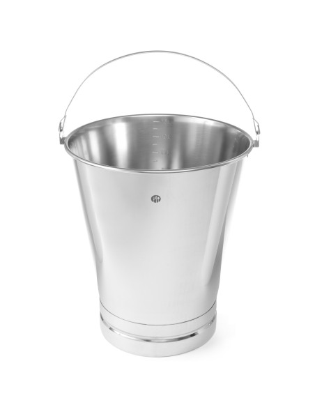 Maitinimo nerūdijančio plieno virtuvės kibiras su žiedu ir svarstyklėmis 15L - Hendi 516720