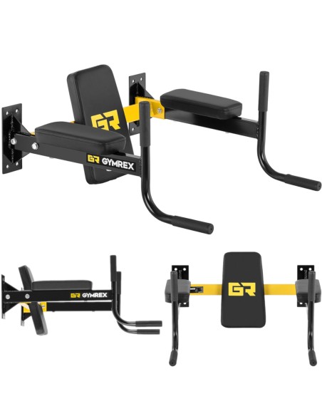 Prie sienos tvirtinamas turėklas pilvo pratimams, rankoms, krūtinei iki 120 kg