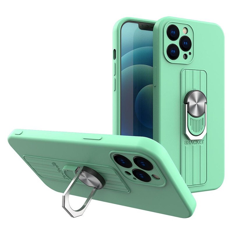 Ring Case silikoninis dėklas su pirštų laikikliu ir stovu Samsung Galaxy A22 4G mint Ring Case silikoninis dėklas su pirštų laikikliu ir stovu Samsung Galaxy A22 4G mint