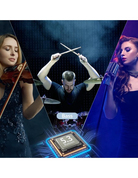 Onyx Pure Hybrid Dual Driver belaidės Bluetooth ausinės juodos