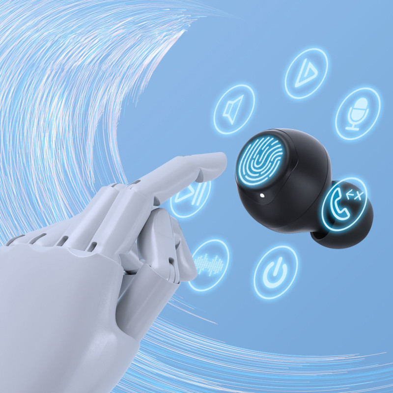 Onyx Pure Hybrid Dual Driver belaidės Bluetooth ausinės juodos