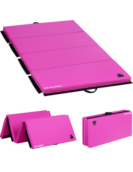 Čiužinys gimnastikos reabilitacinis sulankstomas 200 x 100 x 5 cm rožinis