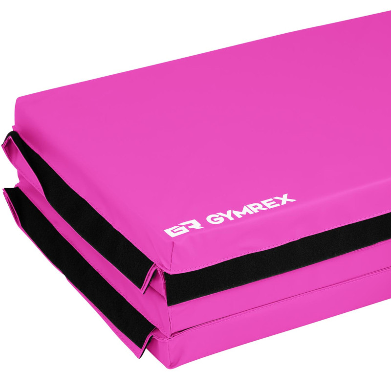Čiužinys gimnastikos reabilitacinis sulankstomas 200 x 100 x 5 cm rožinis