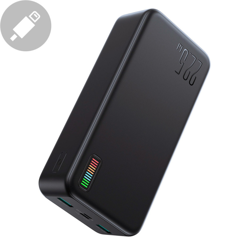 Powerbank 30000mAh Dazzling Series 22,5W juoda