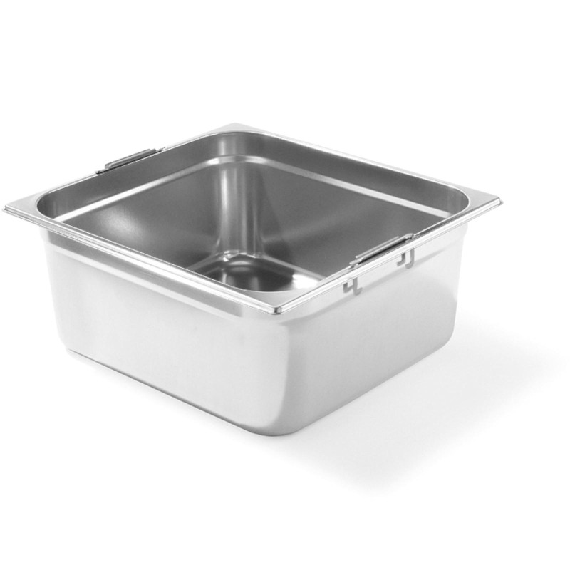GN konteineris su ištraukiamomis rankenomis iš nerūdijančio plieno GN2/3 354x325mm aukštis 200mm - Hendi 803301