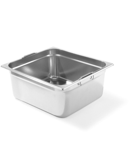 GN konteineris su ištraukiamomis rankenomis iš nerūdijančio plieno GN2/3 354x325mm aukštis 200mm - Hendi 803301
