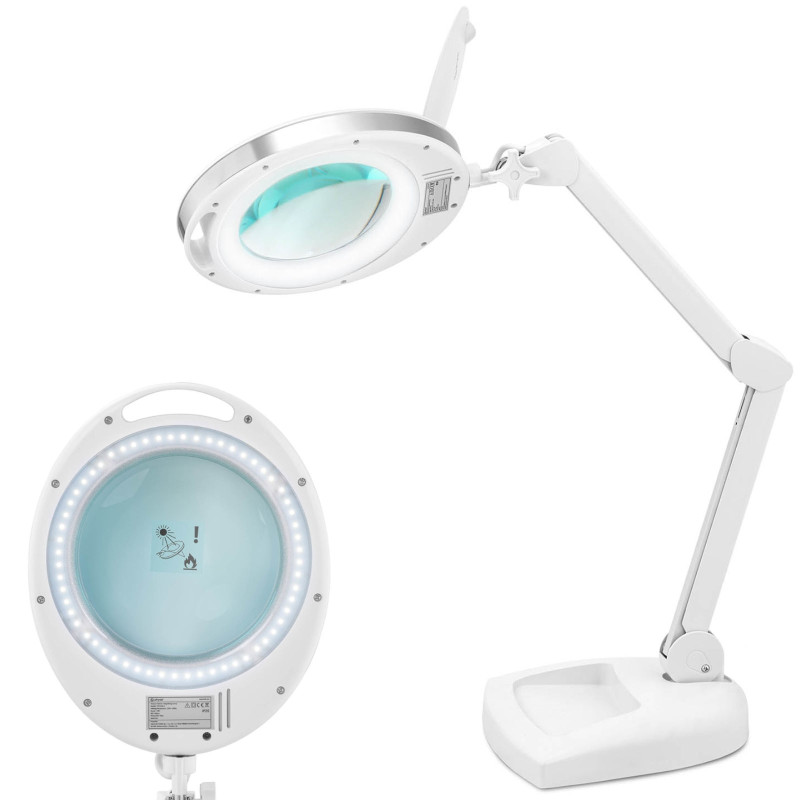Kosmetikos lempa su padidinamuoju stiklu stalui 5 dpi 60x LED diam. 127 mm