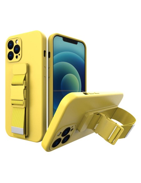 Virvės dėklas, gelio dėklas su virvele, grandinėle, piniginė, petnešėlė iPhone 12 Pro geltona Virvės dėklas, gelio dėklas su virvele, grandinėle, piniginė, petnešėlė iPhone 12 Pro geltona
