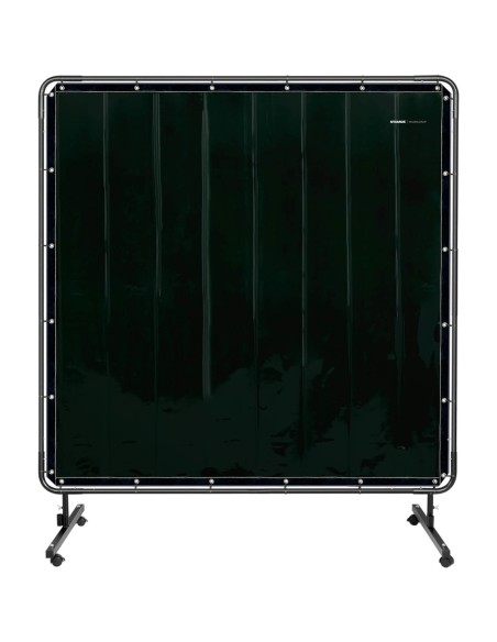 Apsauginė ekrano suvirinimo uždanga su rėmu ant ratukų 174 x 174 cm - juoda Apsauginė ekrano suvirinimo uždanga su rėmu ant ratukų 174 x 174 cm - juoda