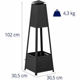 Židinys terasa sodo židinys 30 x 30 x 100