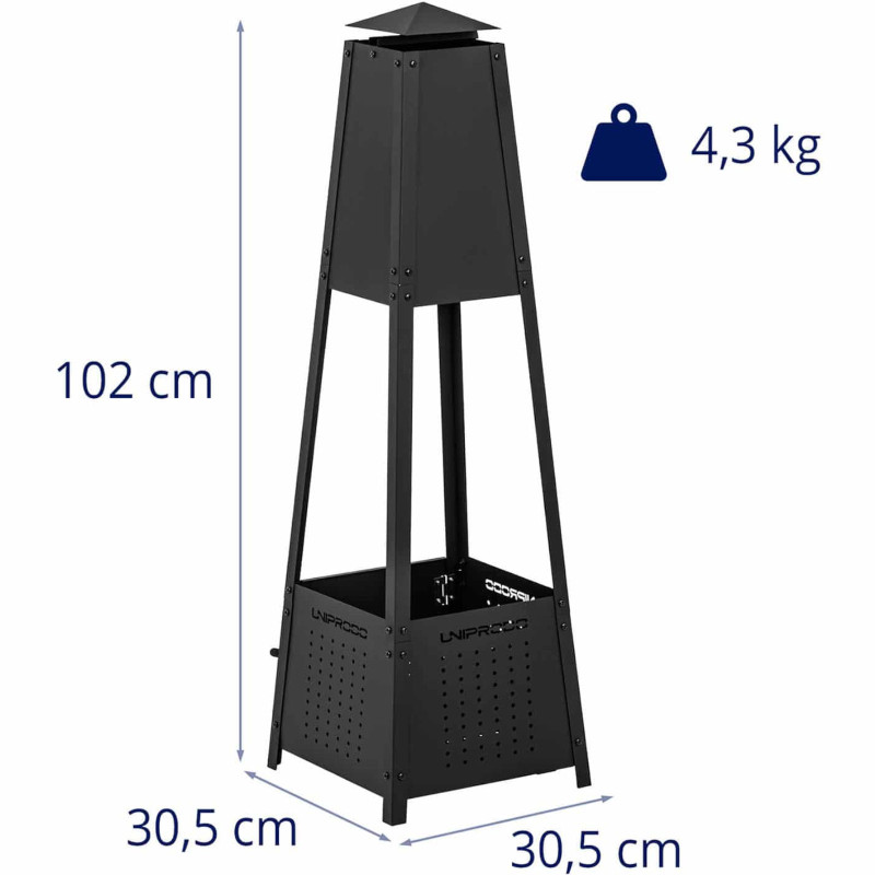Židinys terasa sodo židinys 30 x 30 x 100