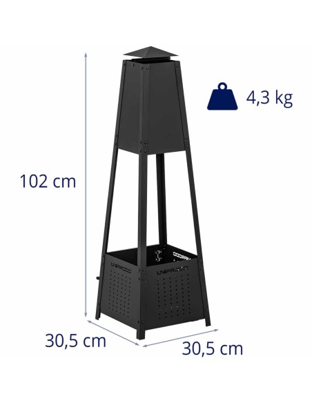 Židinys terasa sodo židinys 30 x 30 x 100 Židinys terasa sodo židinys 30 x 30 x 100