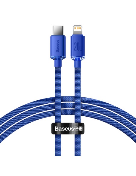 Kabelio laidas greitam įkrovimui ir duomenų perdavimui USB-C iPhone Lightning 20W 1,2m mėlynas Kabelio laidas greitam įkrovimui ir duomenų perdavimui USB-C iPhone Lightning 20W 1,2m mėlynas
