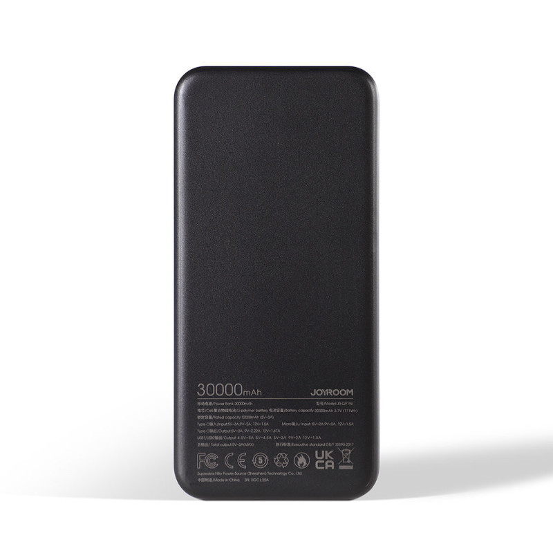 Powerbank 30000mAh Dazzling Series 22,5W juoda
