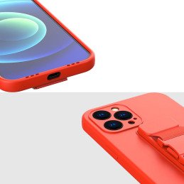 Virvės dėklas, gelio dėklas su virvele, grandinėle, piniginė, dirželiu iPhone 13 Pro tamsiai mėlyna
