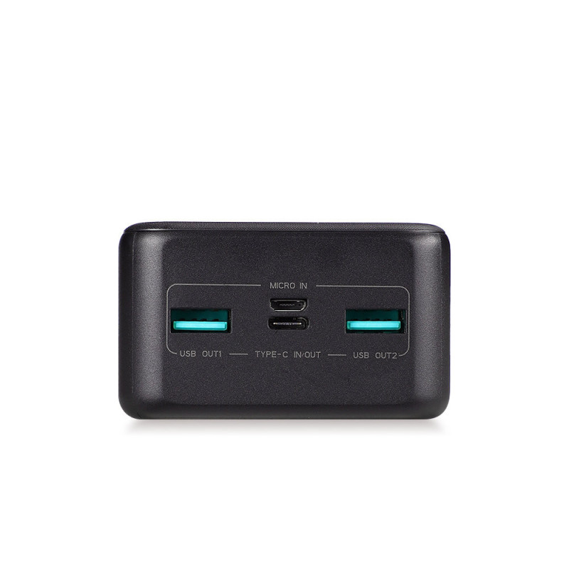 Powerbank 30000mAh Dazzling Series 22,5W juoda