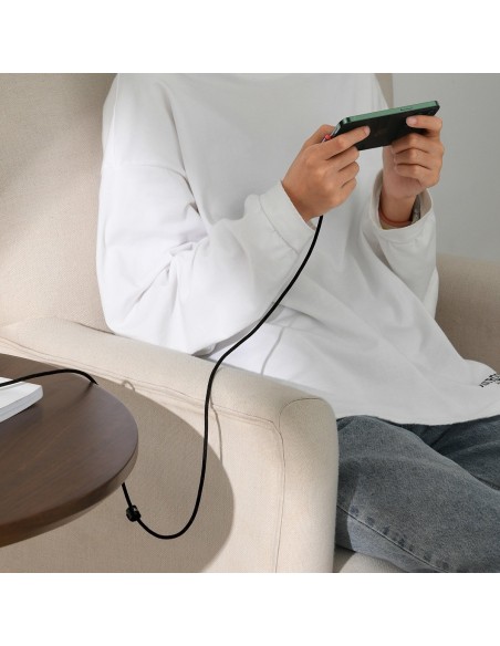 Kampinis kabelio laidas su šoniniu USB kištuku Iphone Lightning 2m 2.4A raudonas Kampinis kabelio laidas su šoniniu USB kištuku Iphone Lightning 2m 2.4A raudonas