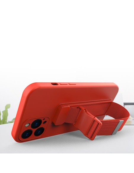 Virvės dėklas gelio dėklas su dirželiu grandinės rankinės diržas Xiaomi Redmi 10X 4G / Xiaomi Redmi Note 9 mėlynas