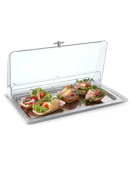RollTop permatomas dangtelis maisto vitrinai GN1/1 - Hendi 866009