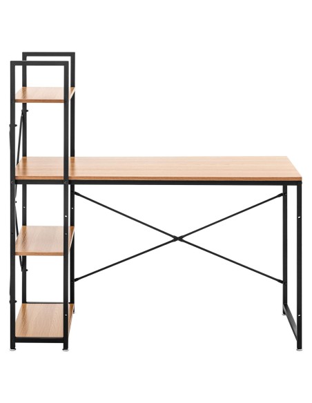 Pramoninis loft kompiuterio stalas su lentynomis namų biurui 120x60 cm Pramoninis loft kompiuterio stalas su lentynomis namų biurui 120x60 cm