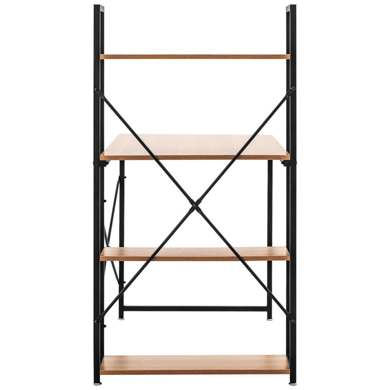 Pramoninis loft kompiuterio stalas su lentynomis namų biurui 120x60 cm