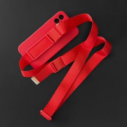 Virvės dėklas gelio dėklas su dirželiu grandinės rankinės diržas Xiaomi Redmi Note 10 5G / Poco M3 Pro mėlynas