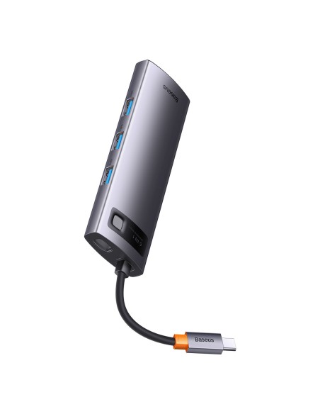StarJoy HUB 6in1 USB-C 3xUSB HDMI RJ45 PD pilka StarJoy HUB 6in1 USB-C 3xUSB HDMI RJ45 PD pilka