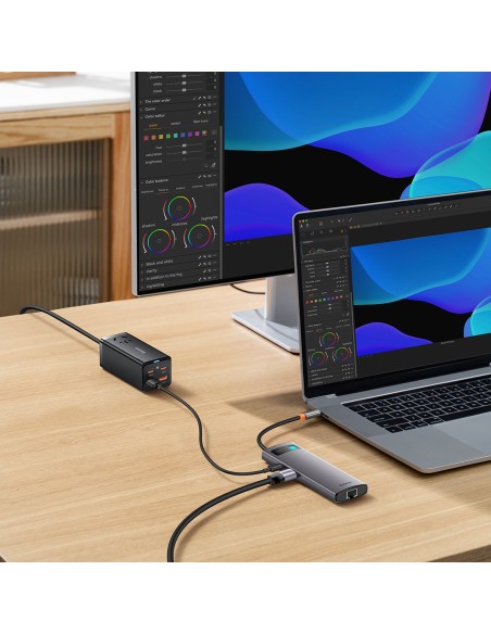 StarJoy HUB 6in1 USB-C 3xUSB HDMI RJ45 PD pilka StarJoy HUB 6in1 USB-C 3xUSB HDMI RJ45 PD pilka